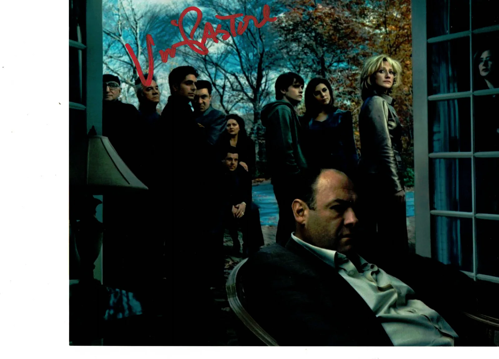 Vinnie Pastore — SOPRANOS Vinnie Pastore (Big Pussy) autographed 8x10 great Cast color photo