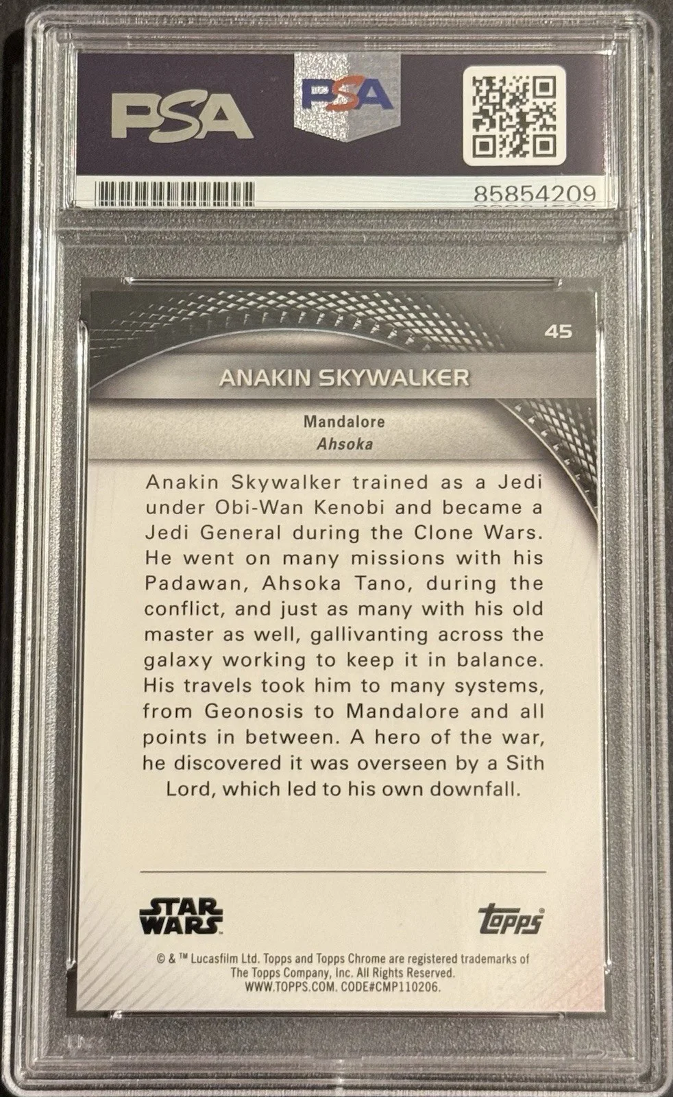Hayden Christensen — Hayden Christensen Signed 2025 Topps Chrome Hyperspace Star Wars Anakin PSA/DNA, изображение 2