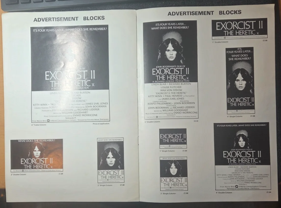 Exhibitor's Campaign Book. The Exorcist II, The Heretic. Lot2, image 5