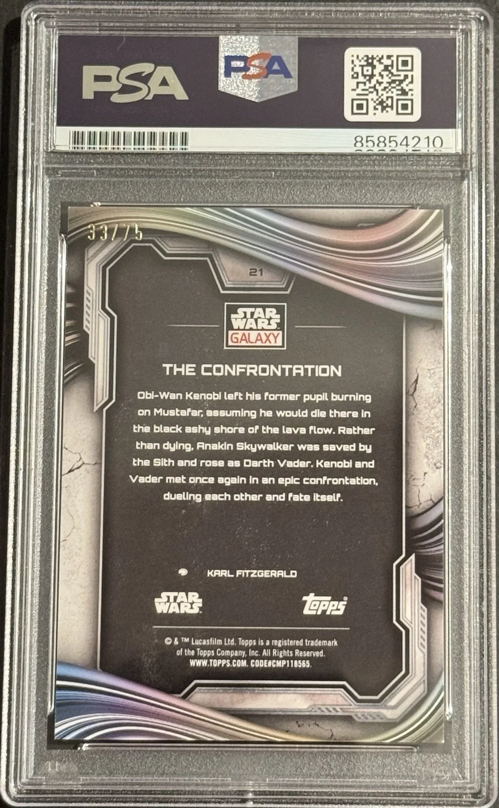 Hayden Christensen — Hayden Christensen Signed 2025 Topps Chrome Galaxy Star Wars Anakin PSA/DNA #d, изображение 2