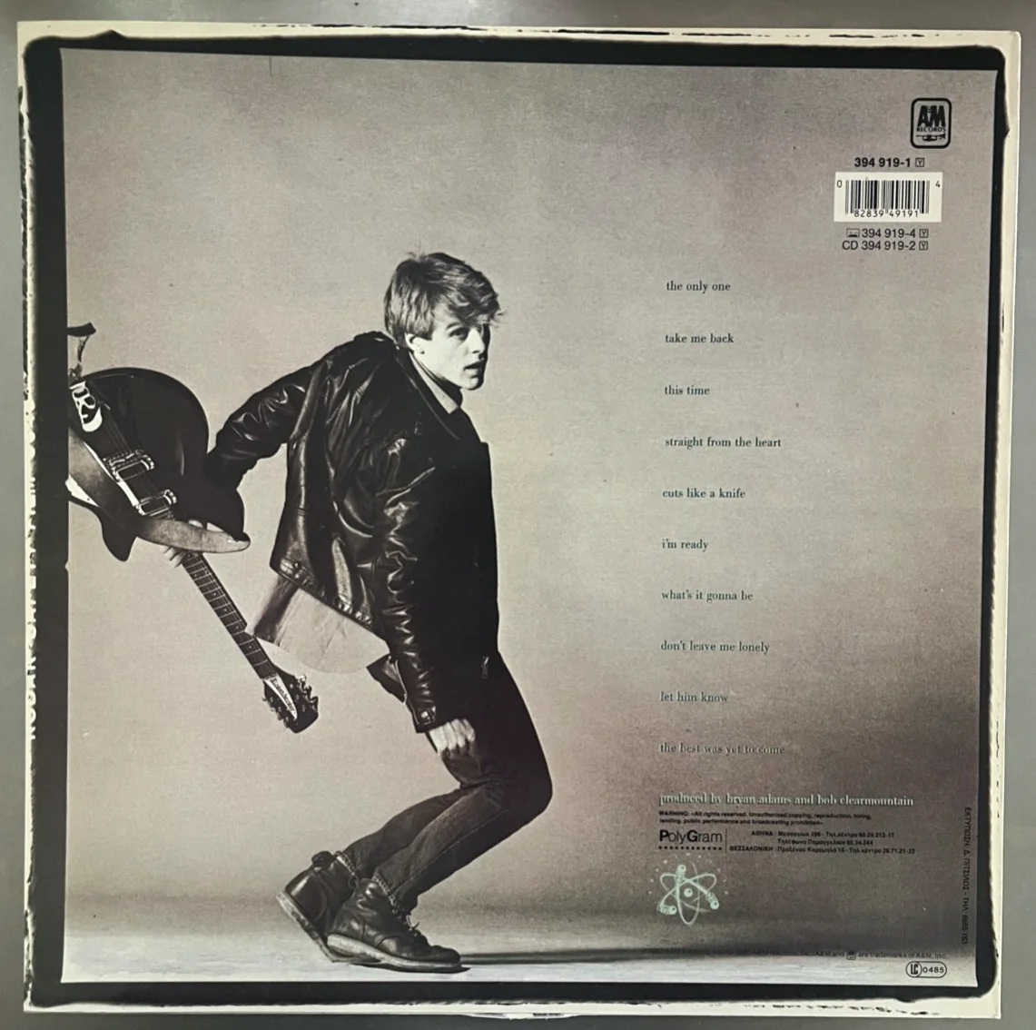 Bryan Adams : signed Cuts Like a Knife autographed Lp vinyl (Reckless Into Fire), image 3