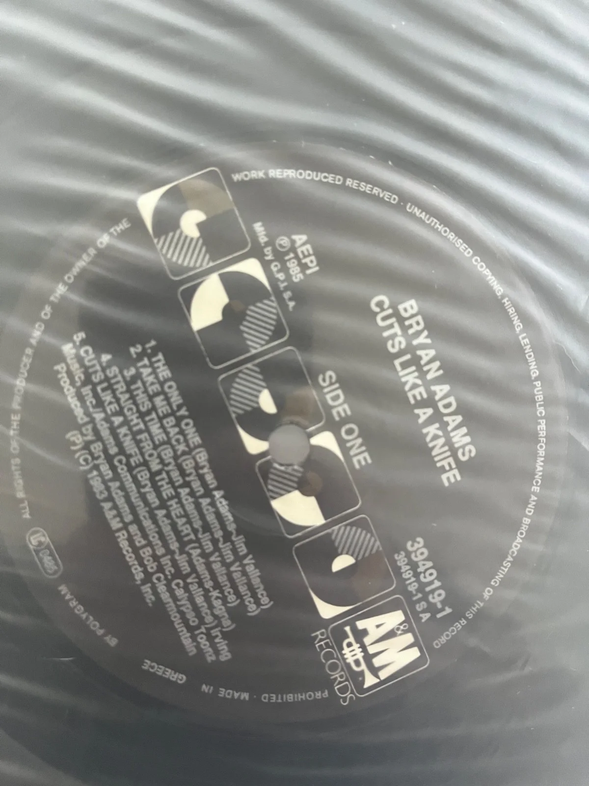Bryan Adams : signed Cuts Like a Knife autographed Lp vinyl (Reckless Into Fire), image 5