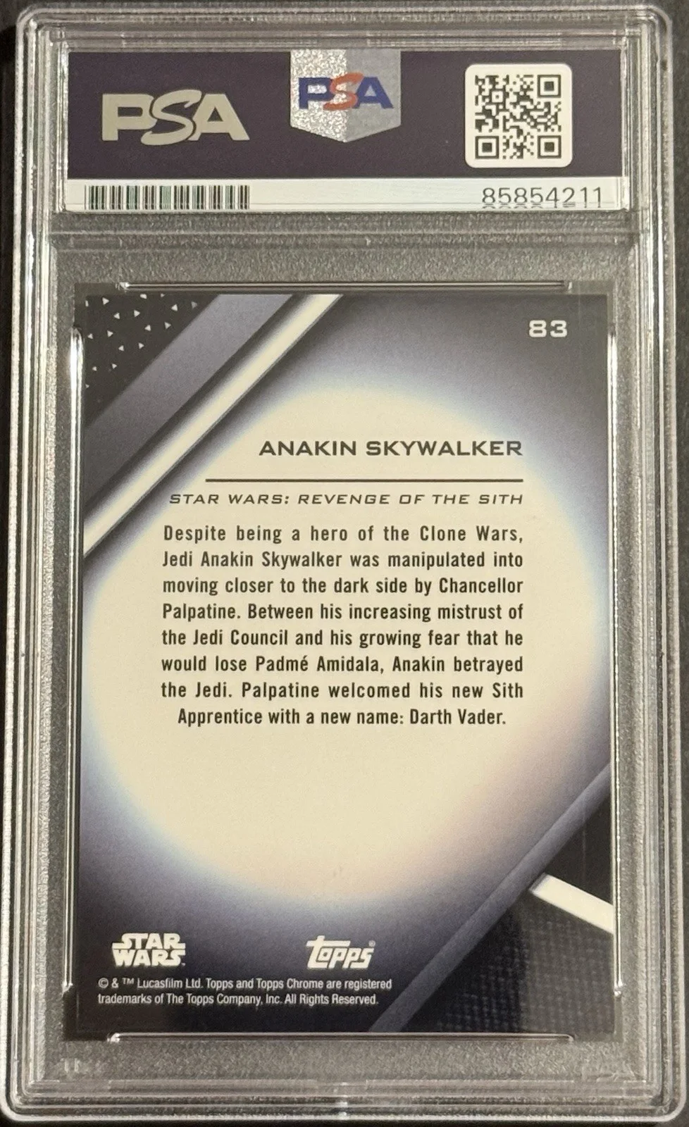 Hayden Christensen — Hayden Christensen Signed 2022 Topps Chrome Black Star Wars Anakin PSA/DNA, изображение 2
