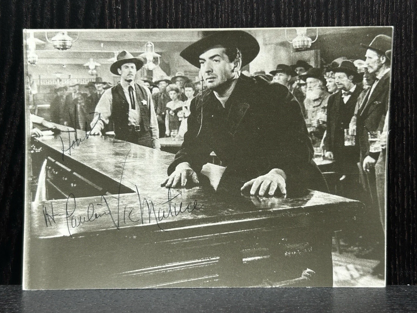 Victor Mature — VICTOR MATURE HAND SIGNED CARDS Original Autograph JSA COA My Darling Clementine, изображение 2