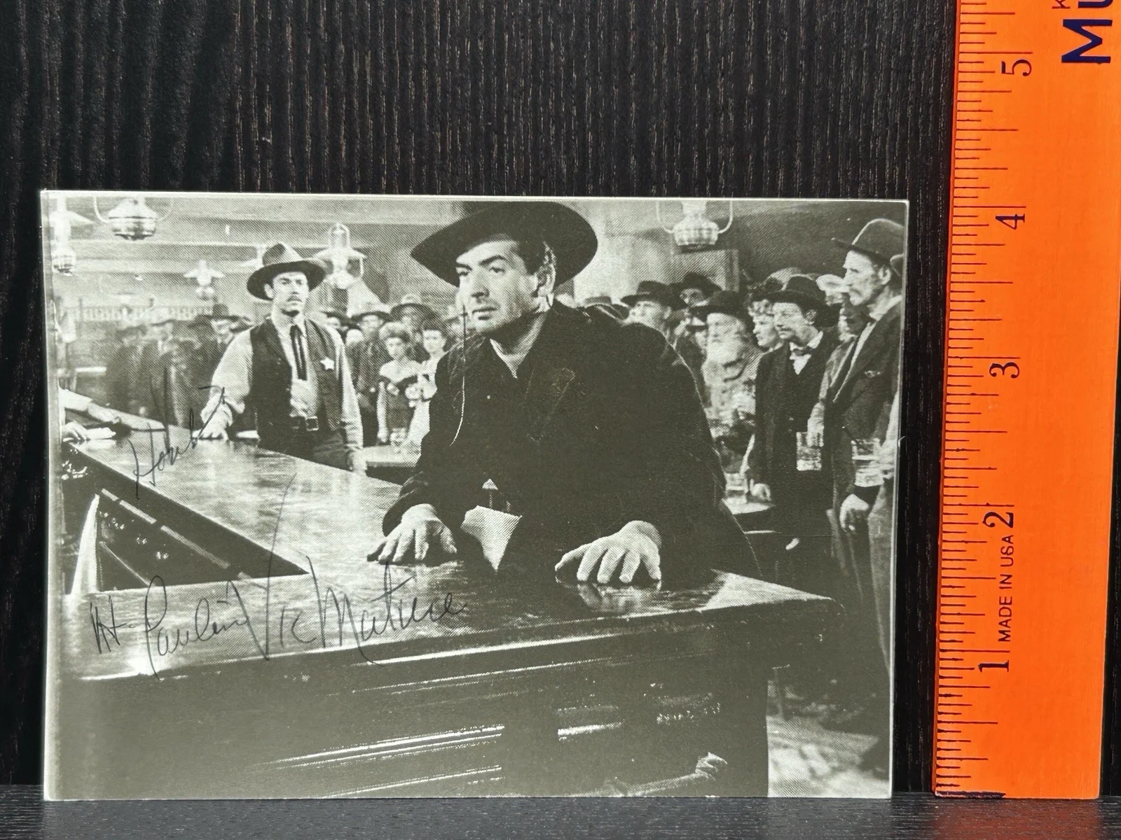 Victor Mature — VICTOR MATURE HAND SIGNED CARDS Original Autograph JSA COA My Darling Clementine, изображение 3