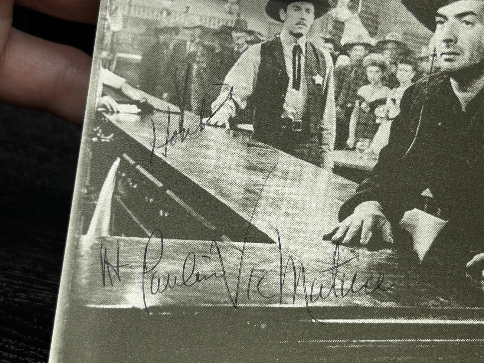 Victor Mature — VICTOR MATURE HAND SIGNED CARDS Original Autograph JSA COA My Darling Clementine, изображение 5