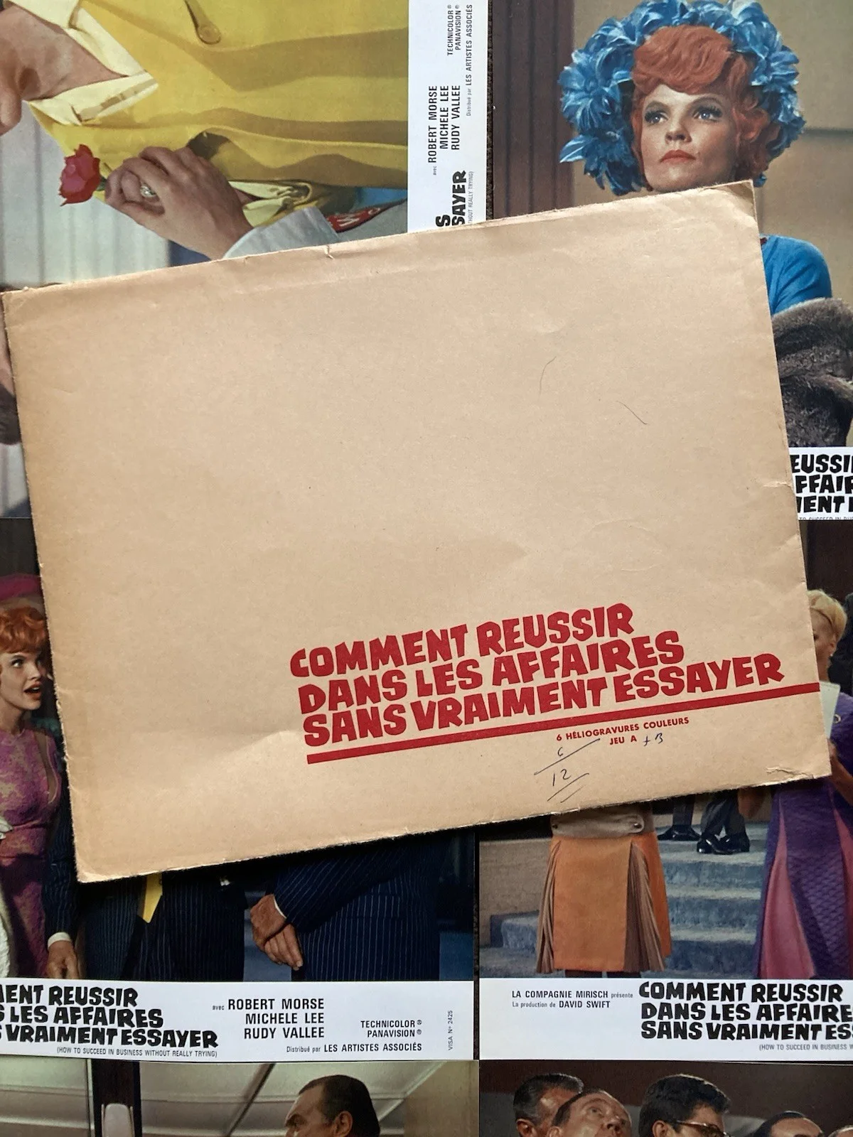 Robert Morse HOW TO SUCCEED IN BUSINESS Original French FOH Lobby Card Set, изображение 2