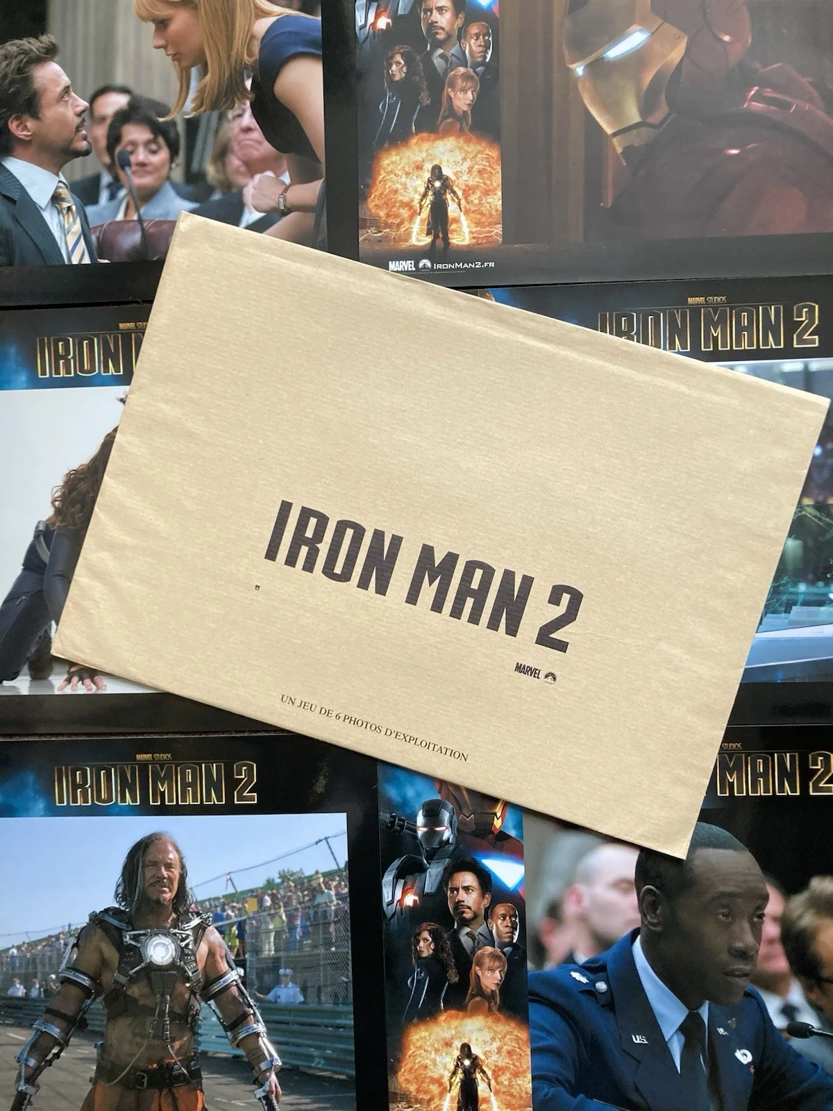 Robert Downey Jr IRON MAN 2 French FOH Lobby Card Set Scarlett Johansson Marvel, изображение 2