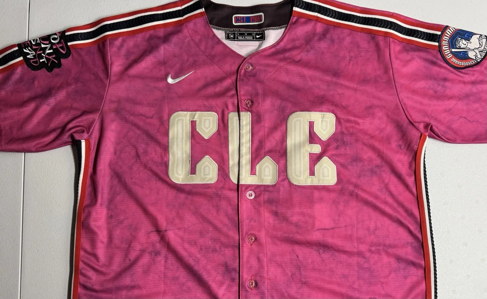 MGK Machine Gun Kelly Signed Custom Cle Pink Baseball Jersey PSA/DNA COA, image 3
