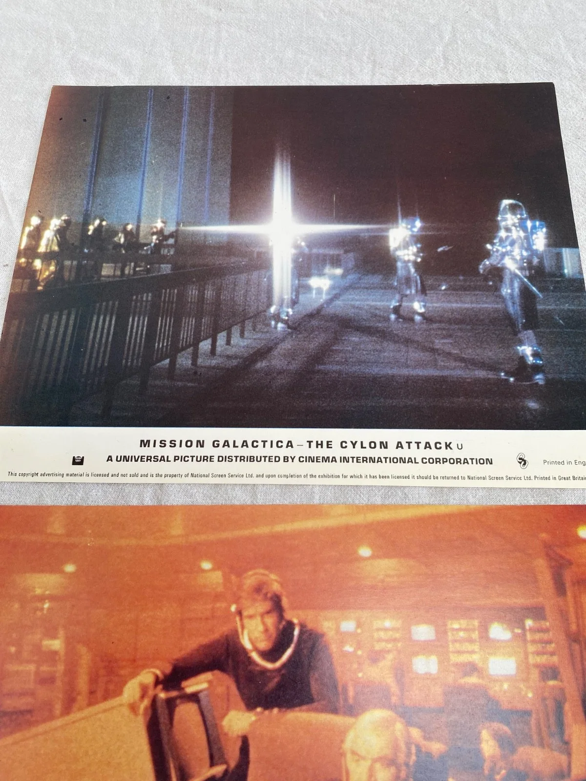 Battlestar Galactica A4 lobby cards photos mission galactica 1978 vintage, изображение 2