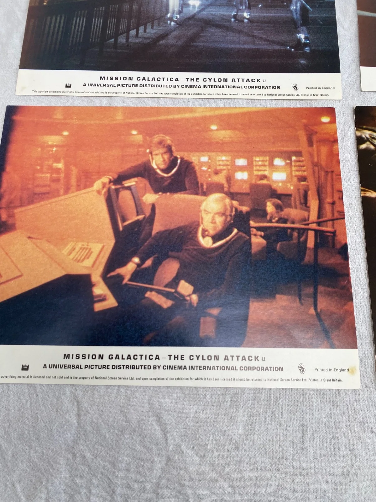 Battlestar Galactica A4 lobby cards photos mission galactica 1978 vintage, изображение 3