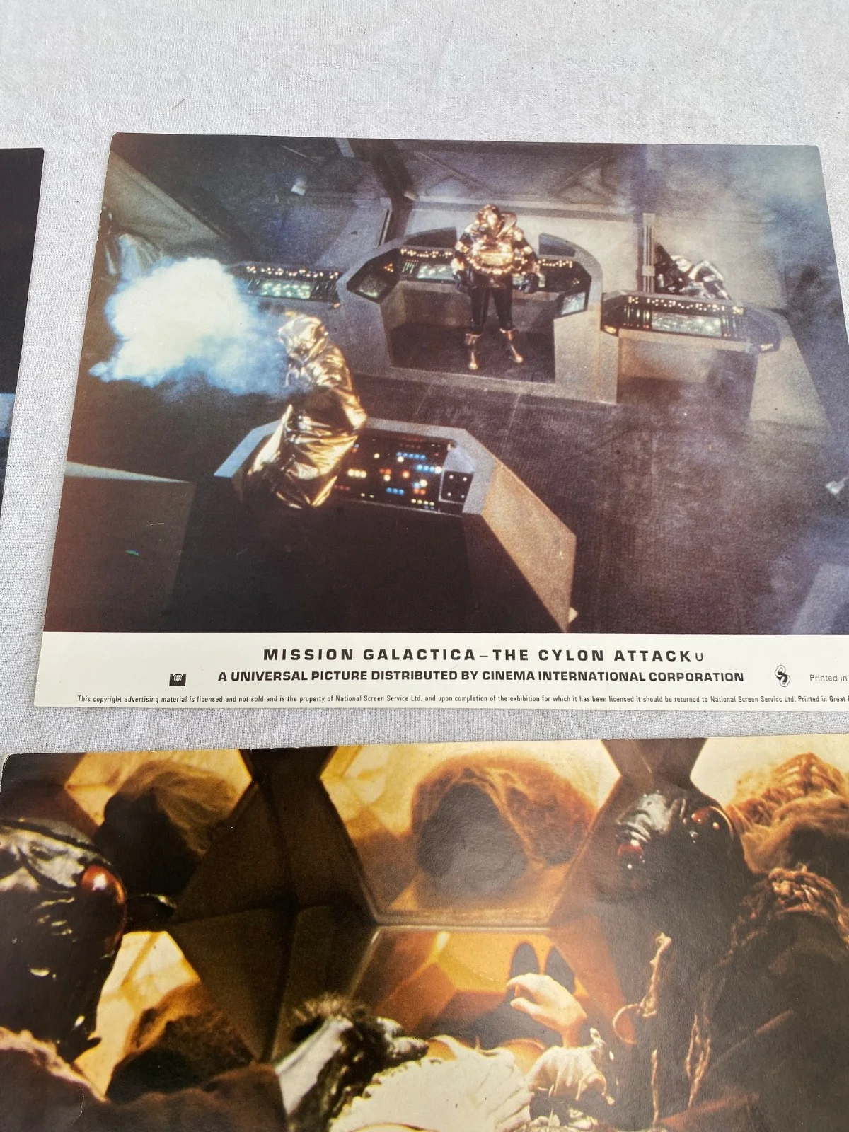 Battlestar Galactica A4 lobby cards photos mission galactica 1978 vintage, изображение 5