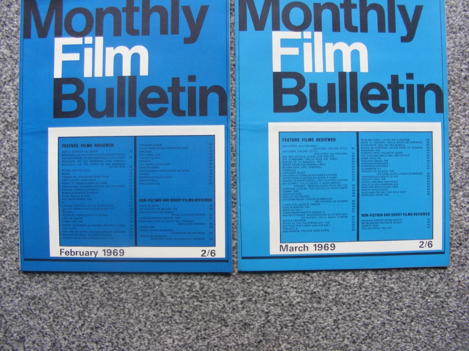 vintage 1969 monthly film bulletin magazines; coogans bluff, where eagles dare,, изображение 4