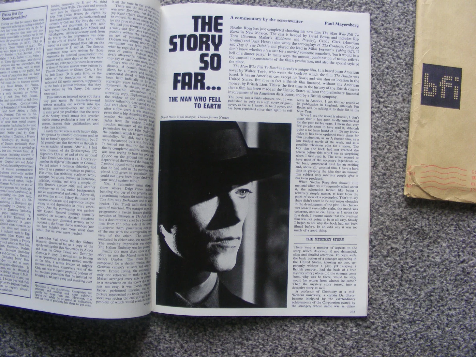 british film institute 1975 sight and sound mag; bowie, man who fell to earth, изображение 5