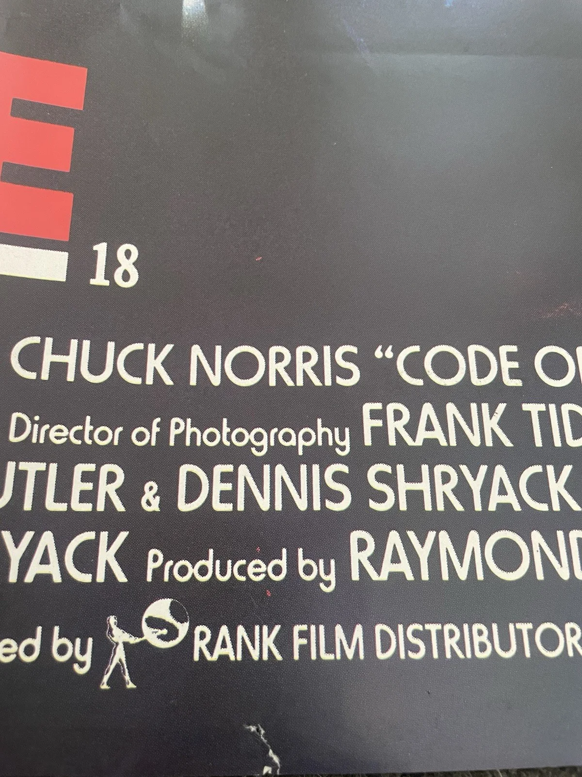 Code Of Silence 1985 Original Uk Quad Poster 40x30 Folded Chuck Norris, image 5