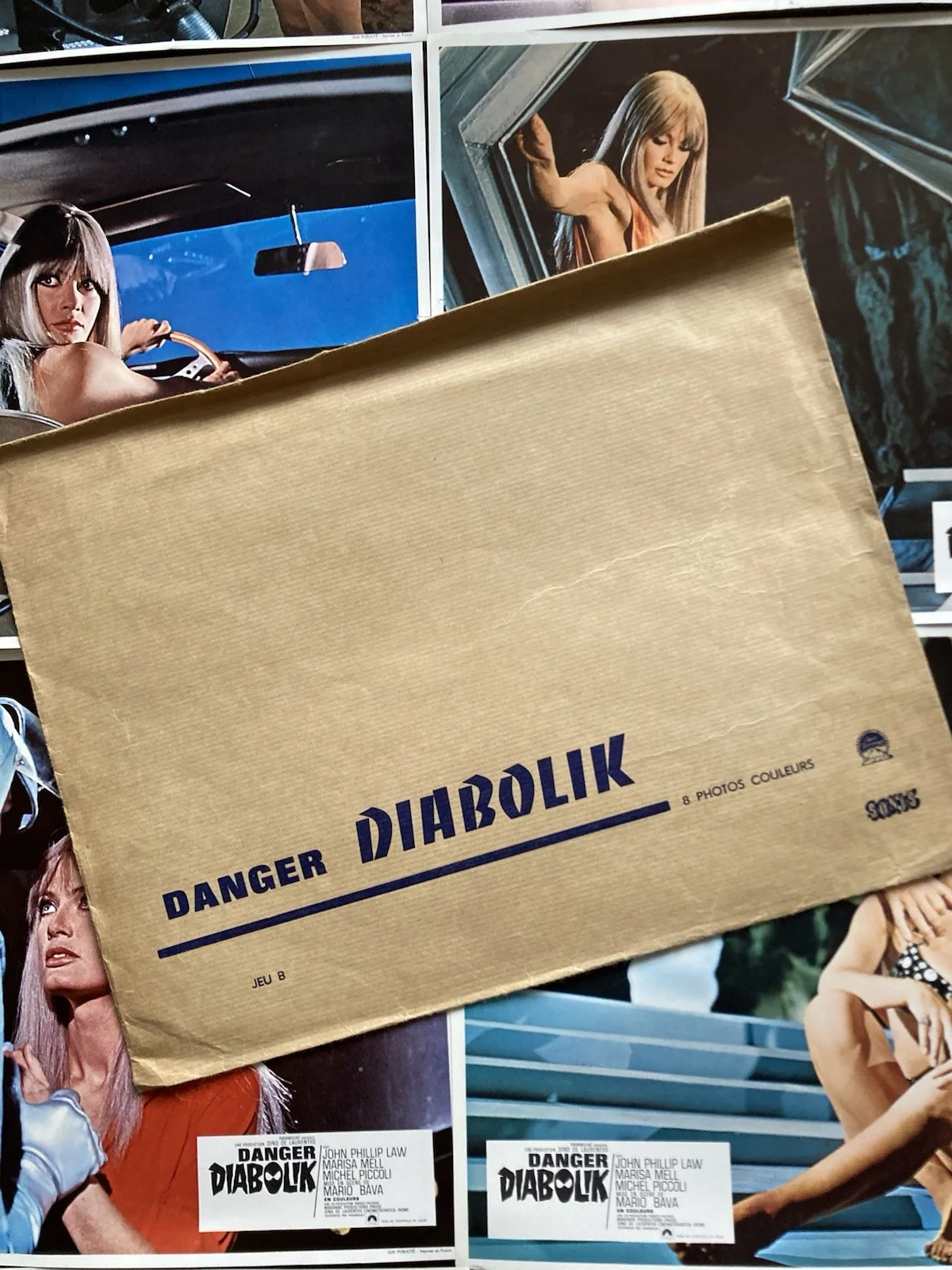 John Phillip Law DANGER DIABOLIK Set Original French FOH Lobby Cards Marisa Mell, изображение 2