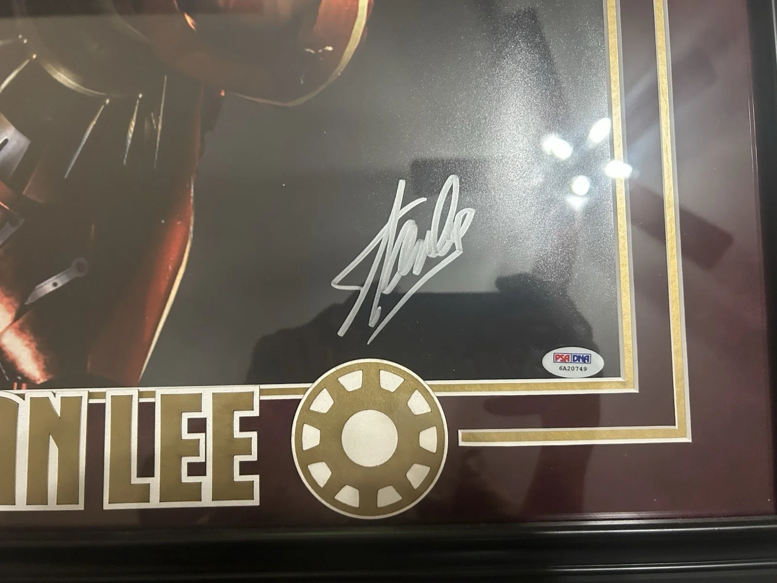 Stan Lee — Stan Lee Signed 16x20 Iron Man Framed PSA, image 2