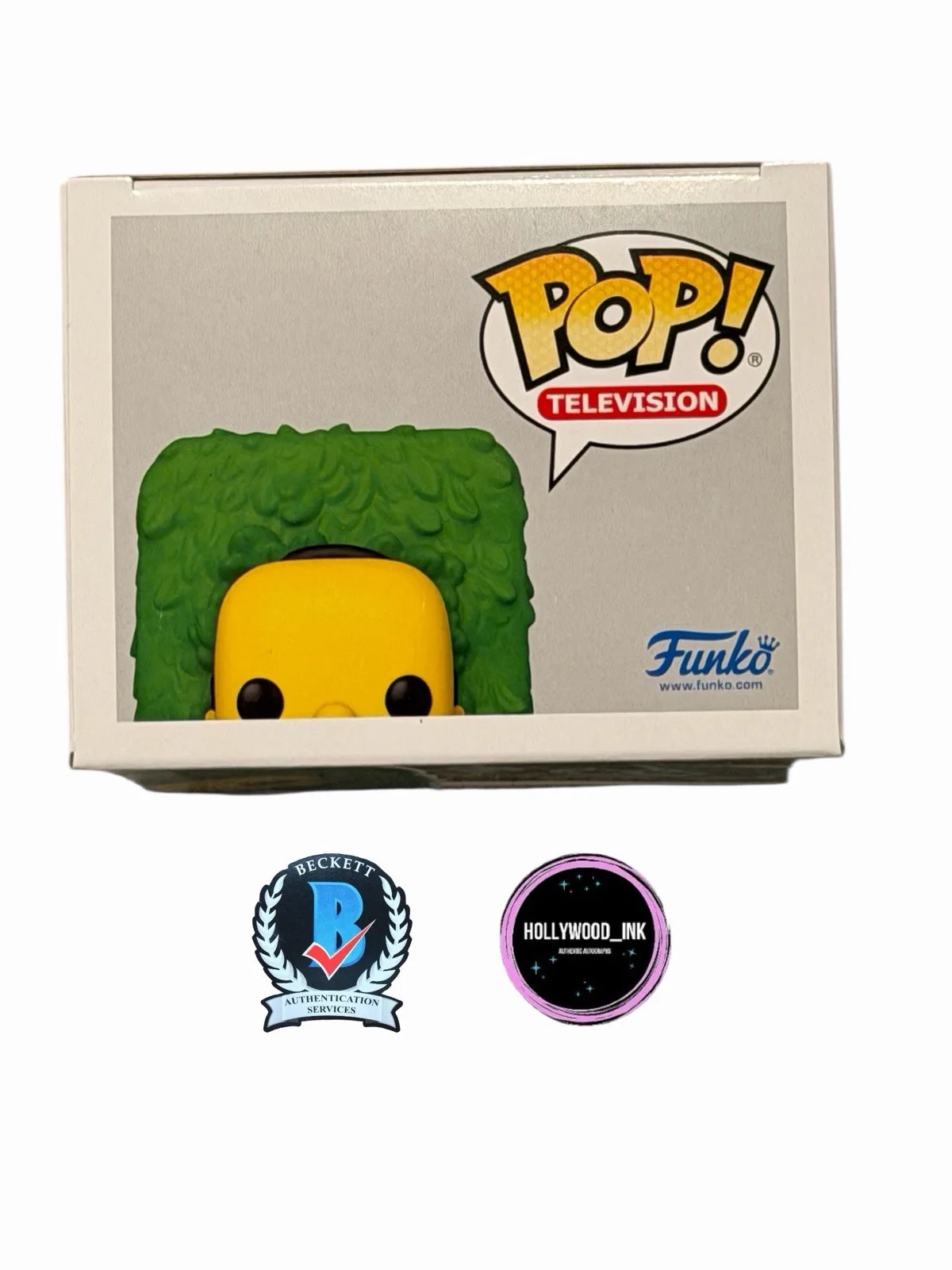 Matt Groening — MATT GROENING SIGNED HOMER IN HEDGES FUNKO AUTOGRAPH+SKETCH BECKETT AE51228, изображение 5