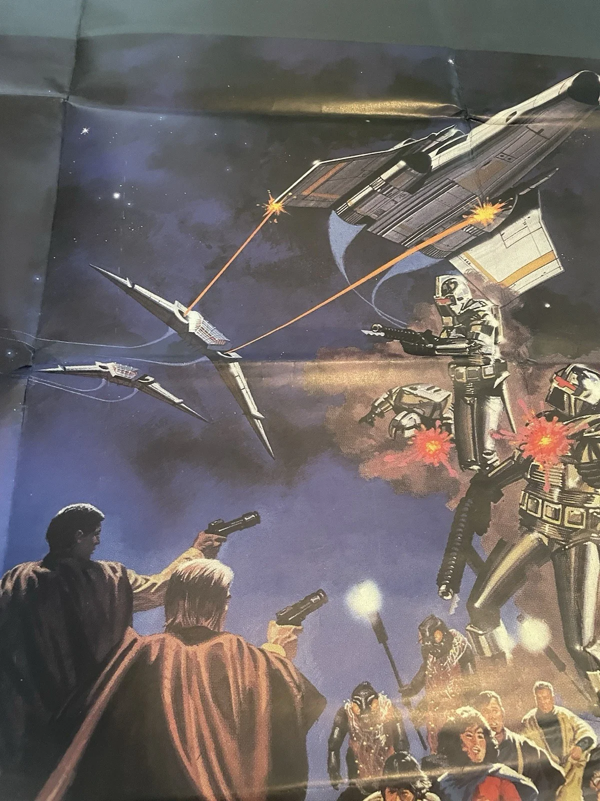 Battlestar Galactica Original Quad Movie Film Poster, UK, 1978 40x30 inches, изображение 3