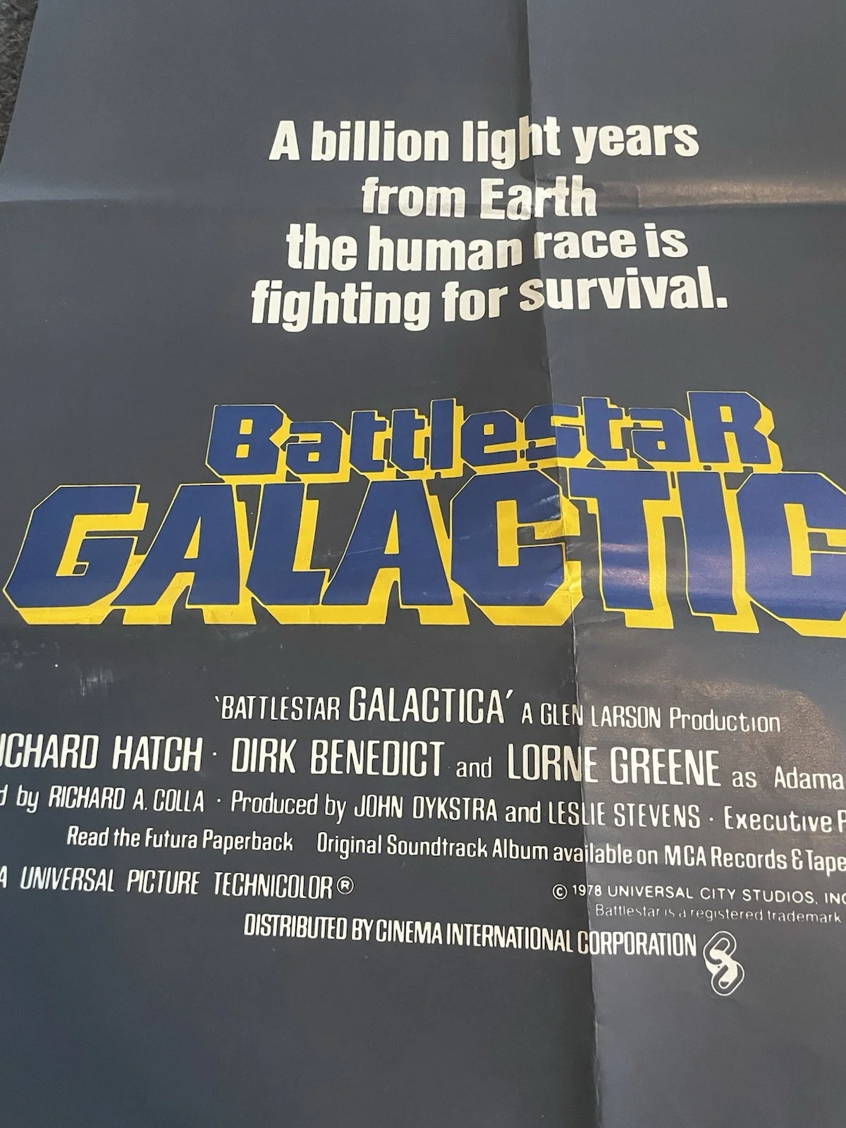 Battlestar Galactica Original Quad Movie Film Poster, UK, 1978 40x30 inches, изображение 4