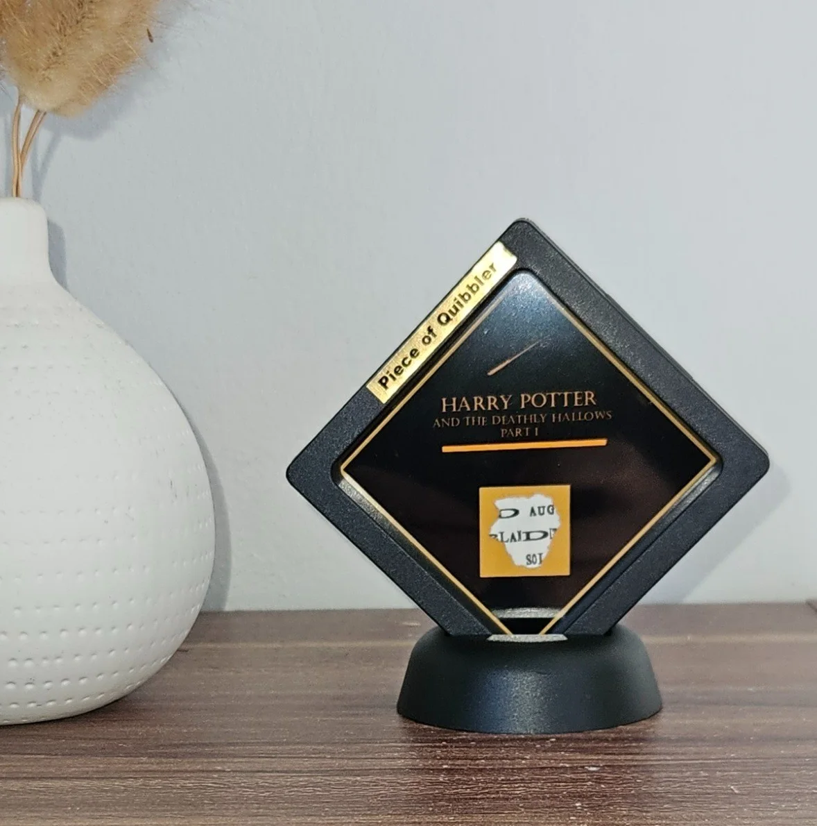 RARE - Harry Potter: Piece of Quibbler in black display w/COA, image 4