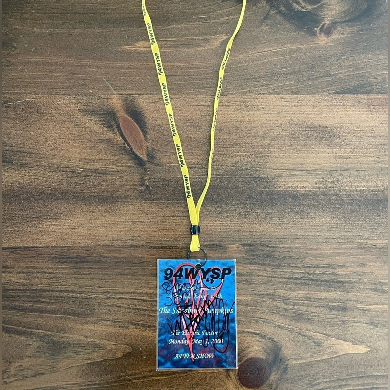 Smashing Pumpkins Autographed Back Stage Pass Electric Factory Philadelphia 2000, image 3