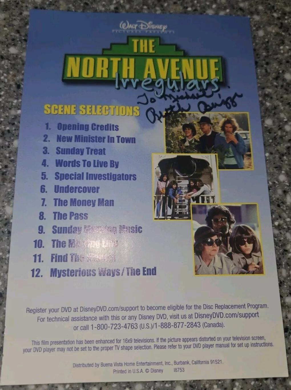 Cast — WALT DISNEY NORTH AVENUE IRREGULARS CAST SIGNED DVD JSA LOA EDWARD HERRMAN BUZZI, image 5