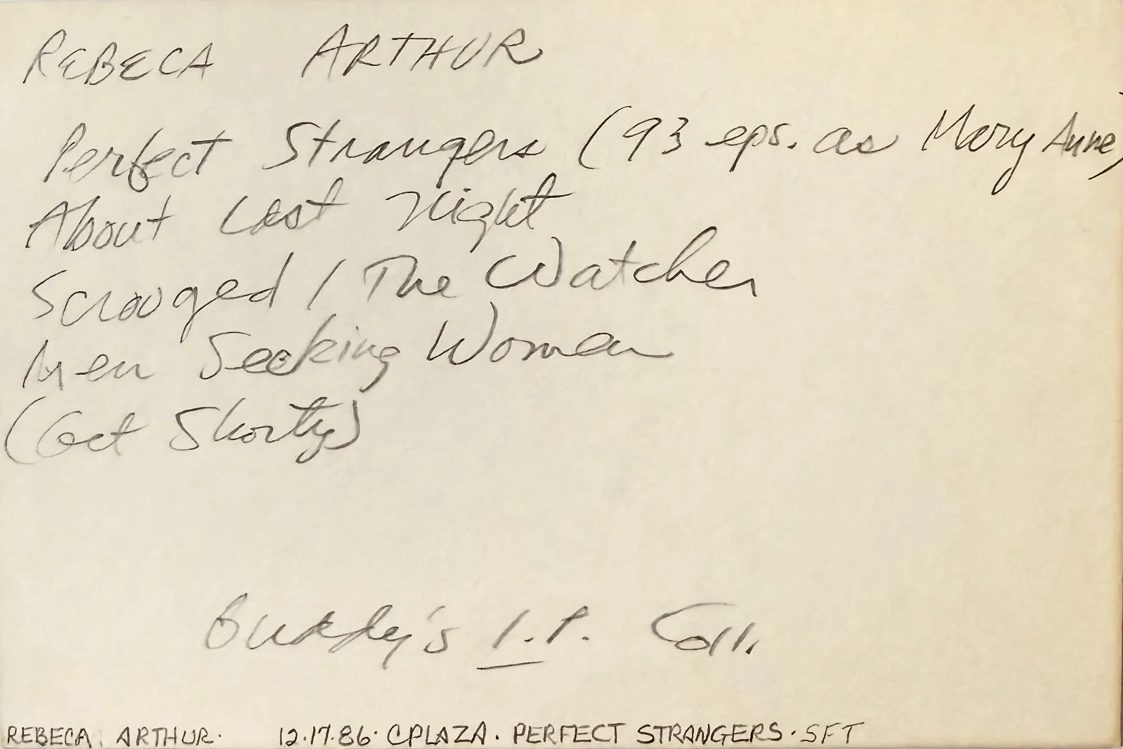 Rebeca Arthur — REBECA ARTHUR Signed Autographed 4"x 6" INDEX CARD Perfect Strangers GET SHORTY, изображение 2