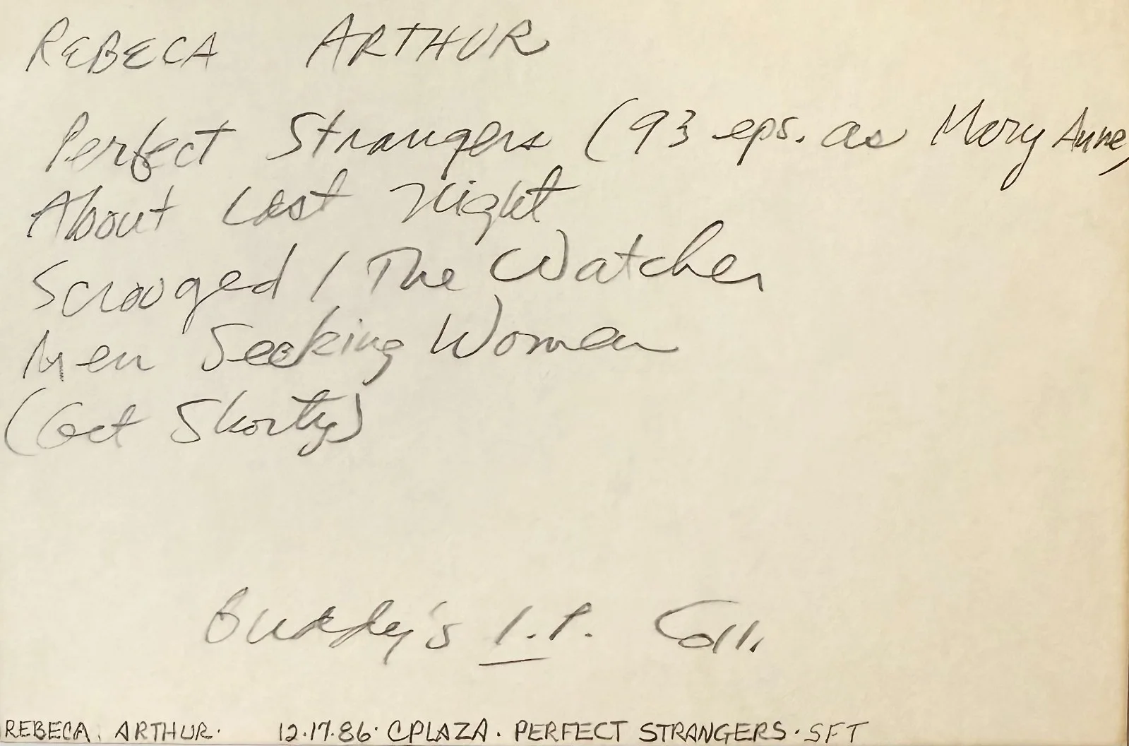 Rebeca Arthur — REBECA ARTHUR Signed Autographed 4"x 6" INDEX CARD Perfect Strangers GET SHORTY, изображение 4