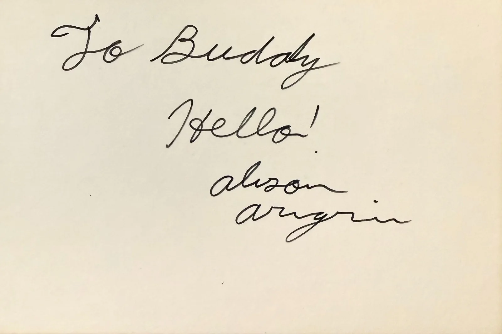 Alison Arngrim — ALISON ARNGRIM Signed Autographed 4"x 6" INDEX CARD Little House on the Prairie, изображение 3