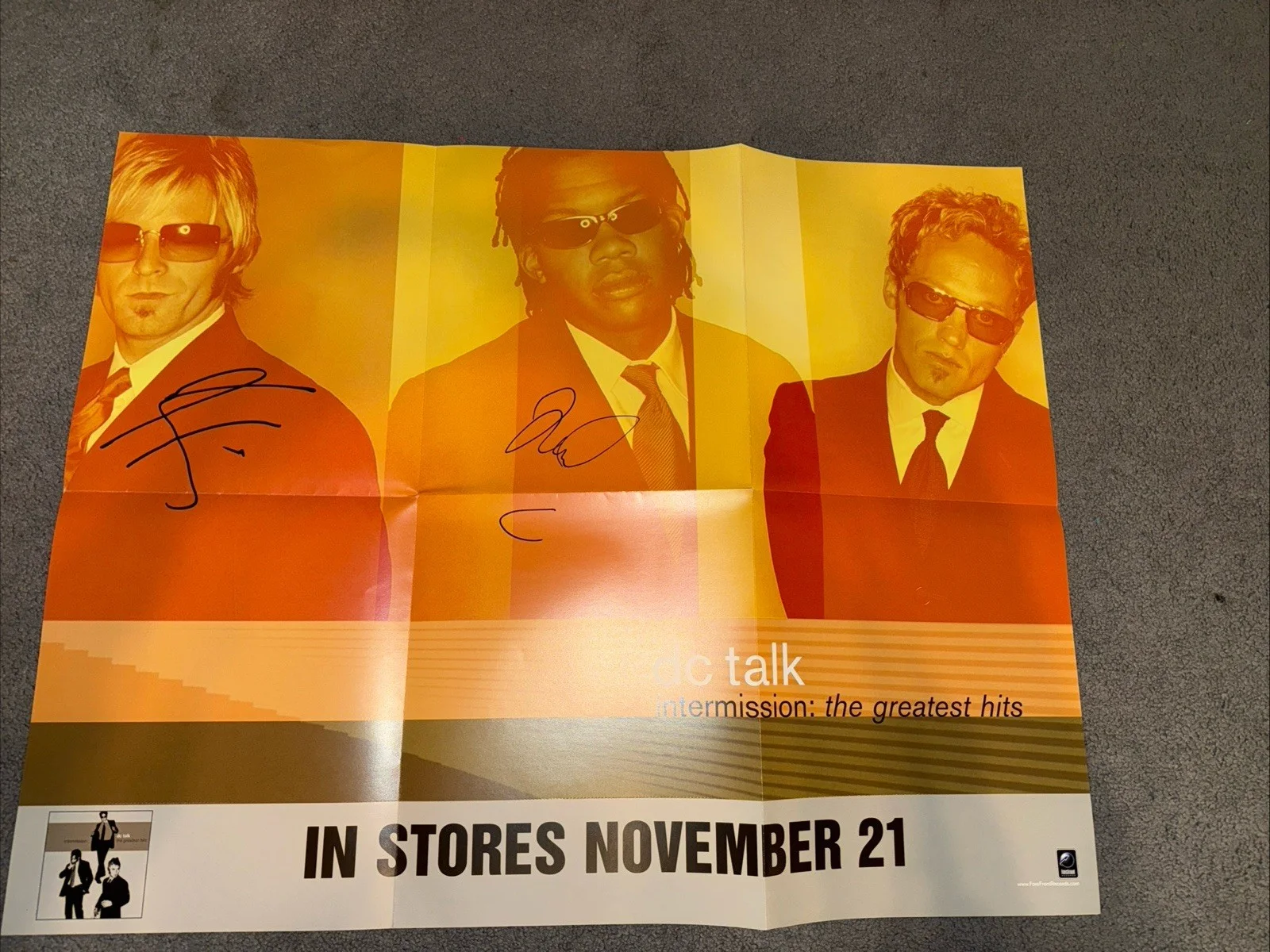 DC Talk AUTOGRAPH SIGNED RARE Poster Michael Tait Kevin Max CCM Jesus Freak, изображение 3