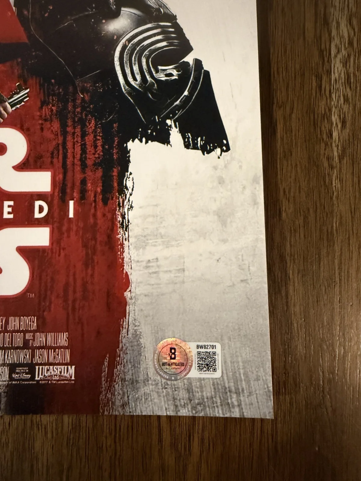 Rian Johnson ‘Star Wars: The Last Jedi' Director Signed 12x18 Photo Beckett, изображение 2