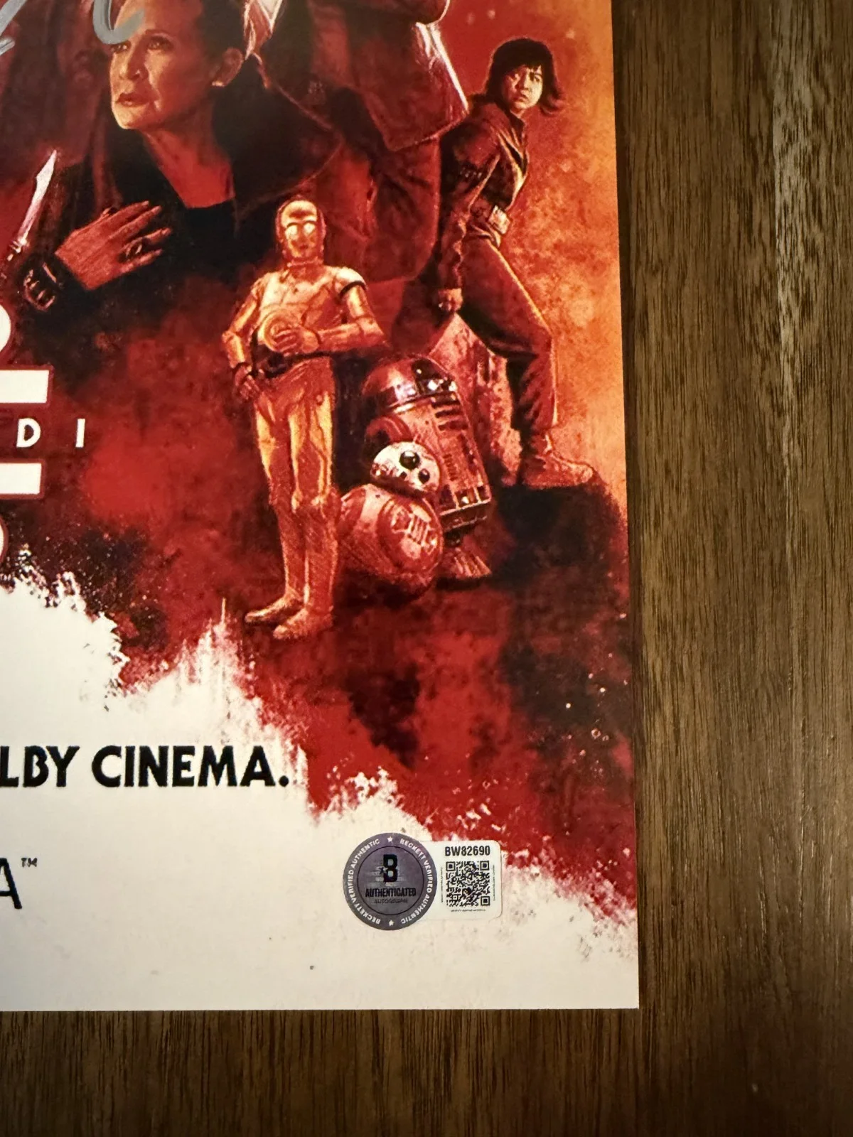 Rian Johnson ‘Star Wars: The Last Jedi' Director Signed 12x18 Photo Beckett, изображение 2