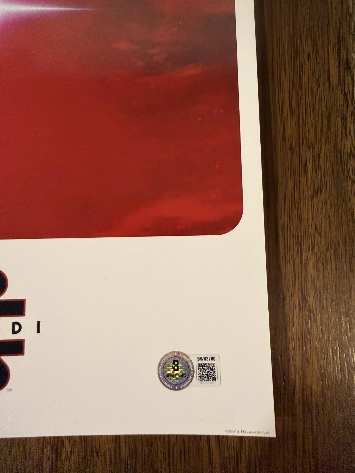 Rian Johnson ‘Star Wars: The Last Jedi' Director Signed 12x18 Photo Beckett, изображение 2