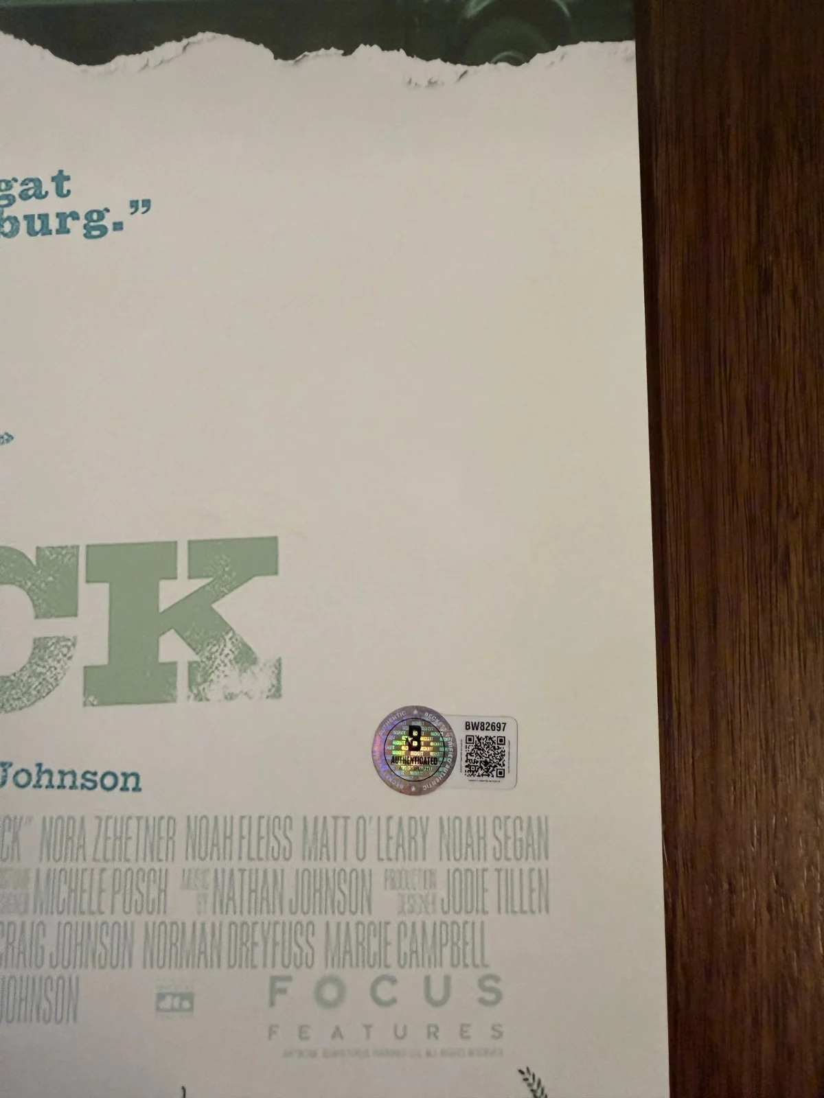 Rian Johnson ‘Brick’ Movie Director Signed 12x18 Photo Beckett Certified, изображение 2