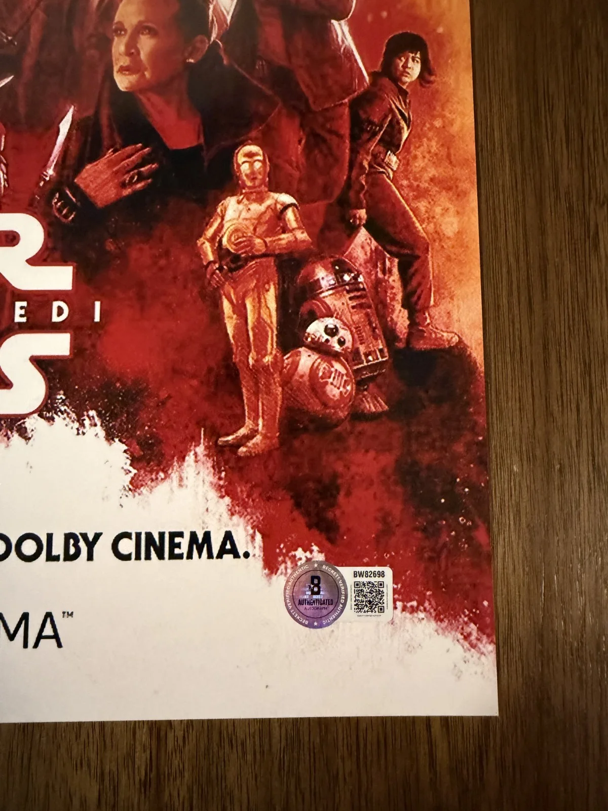 Rian Johnson ‘Star Wars: The Last Jedi' Director Signed 12x18 Photo Beckett, изображение 2