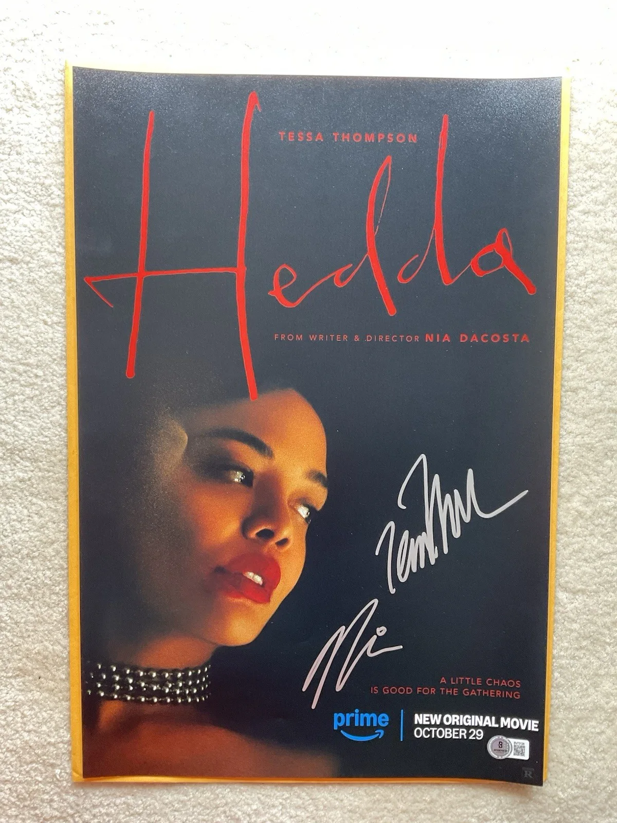 Tessa Thompson — Tessa Thompson signed 12x18 BAS Hedda signed 12x18 Nia Dacosta autographed photo