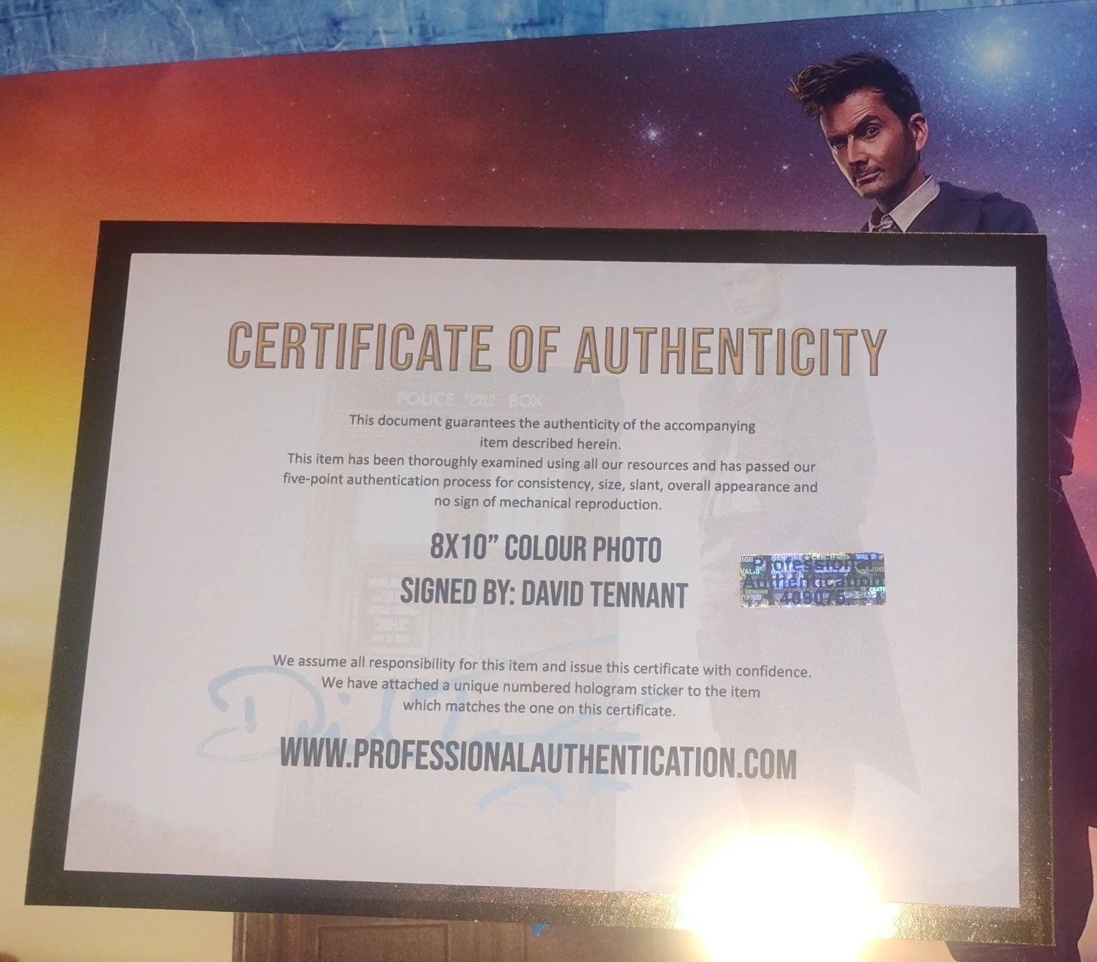 David Tennant Hand Signed Autograph 8x10 Photo COA Doctor Who NO US TARIFFS, image 4