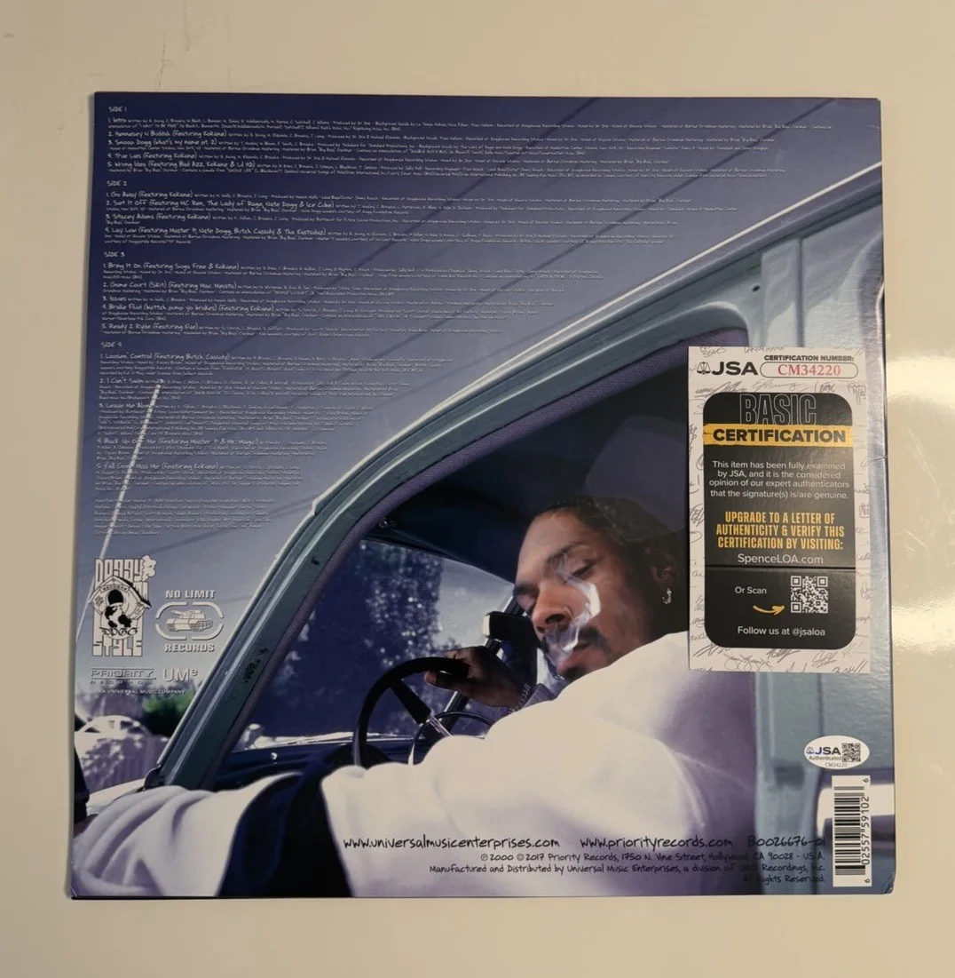 Snoop Dogg Rapper Autographed The Last Meal Vinyl Record Death Row JSA COA, image 2
