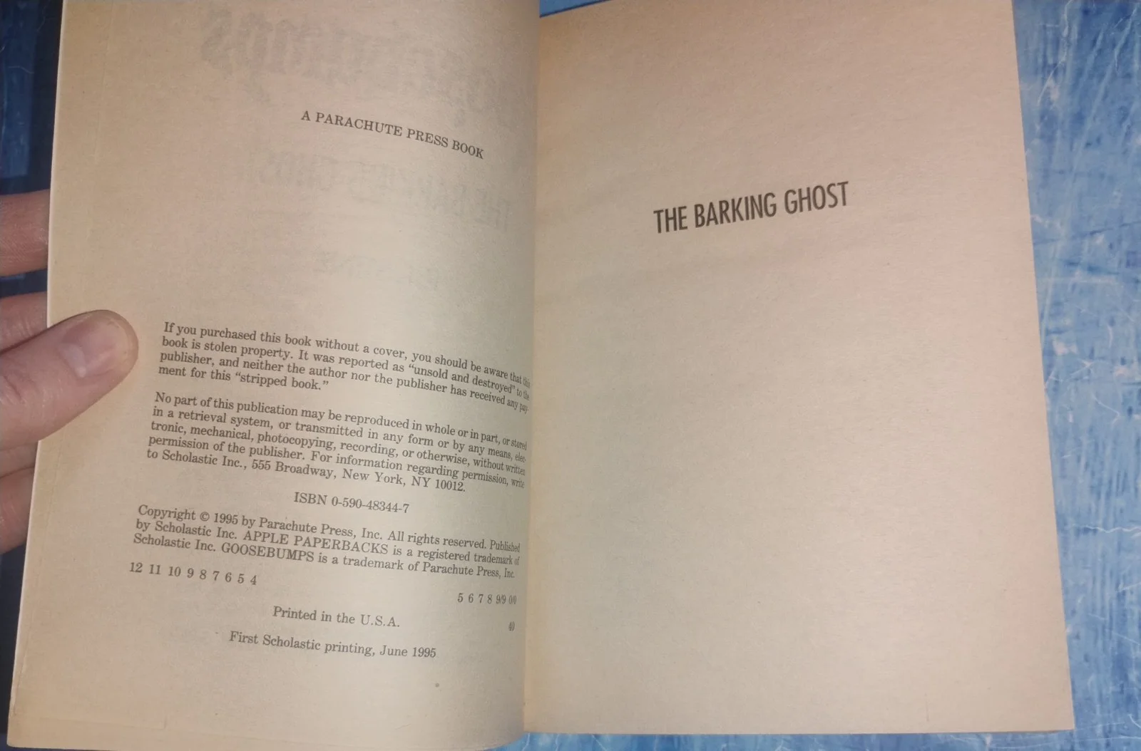 RL Stine Hand Signed Goosebumps Book COA The Barking Ghost NO US TARIFFS, image 5