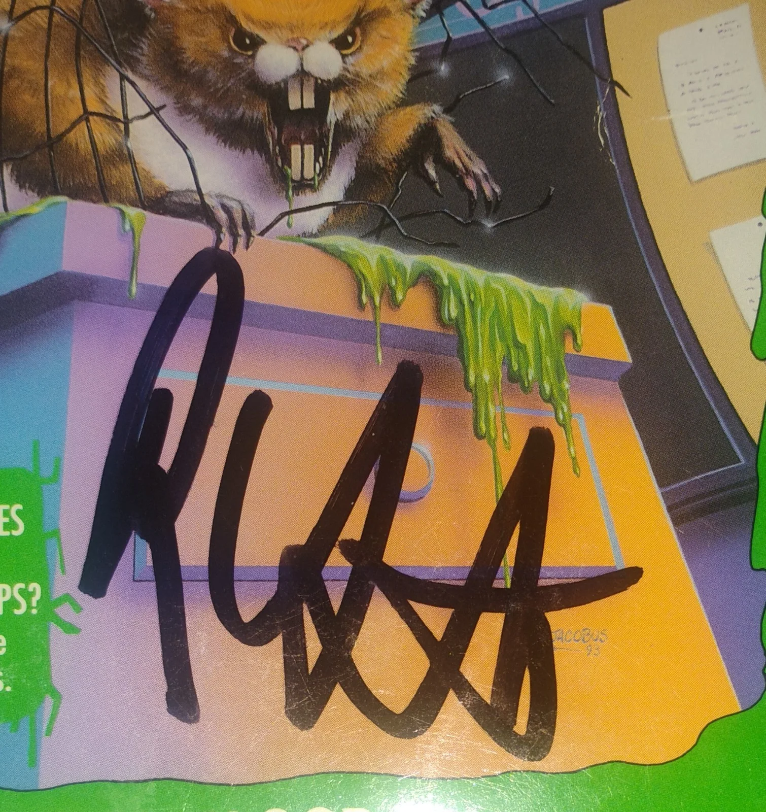 RL Stine Hand Signed Goosebumps Book COA Monster Blood NO US TARIFFS, image 3