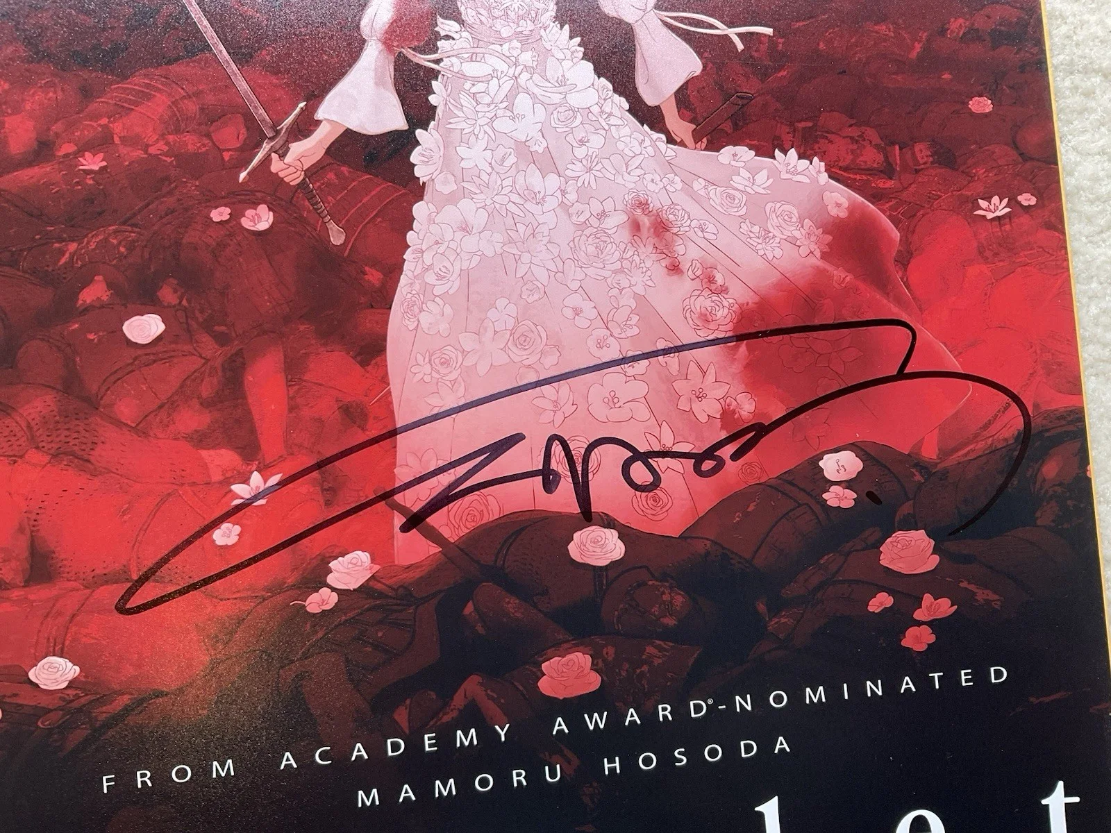 Mamoru Hosoda — Mamoru Hosoda signed photo BAS Scarlet signed 12x18 Japanese Director photo auto, изображение 2