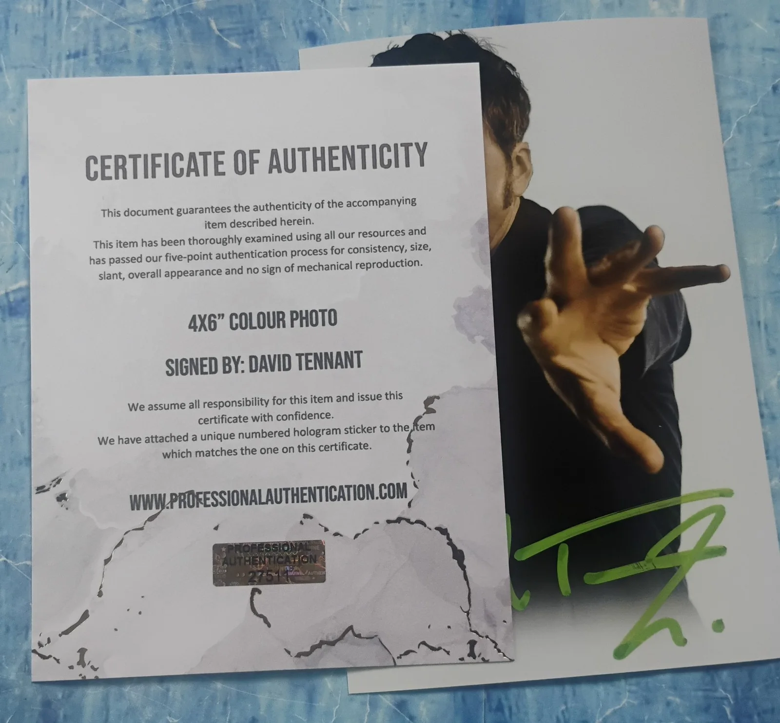 David Tennant Hand Signed Autograph 4x6 Photo COA Doctor Who NO US TARIFFS, изображение 4