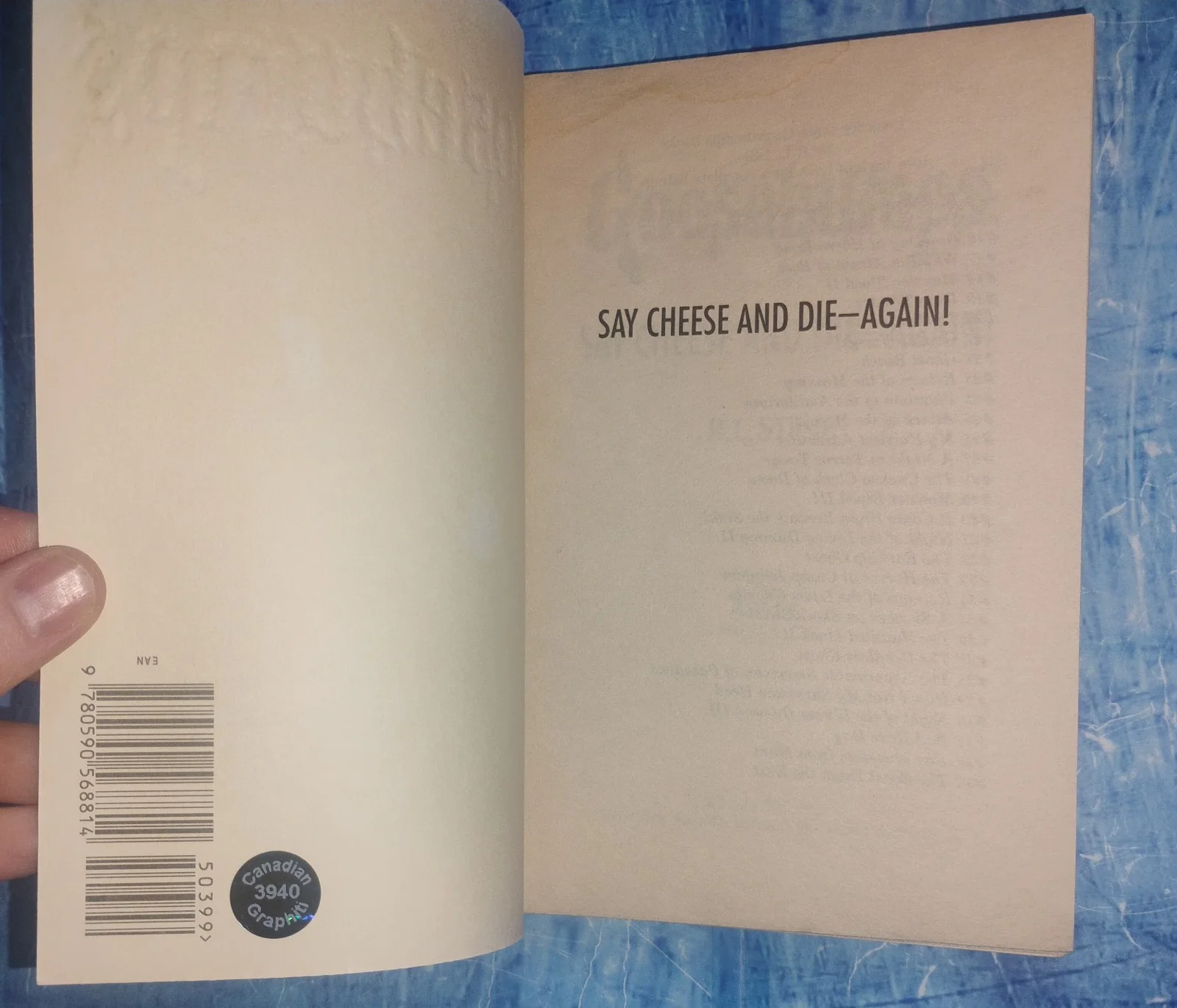 RL Stine Hand Signed Goosebumps Book COA Say Cheese & Die Again NO US TARIFFS, image 4