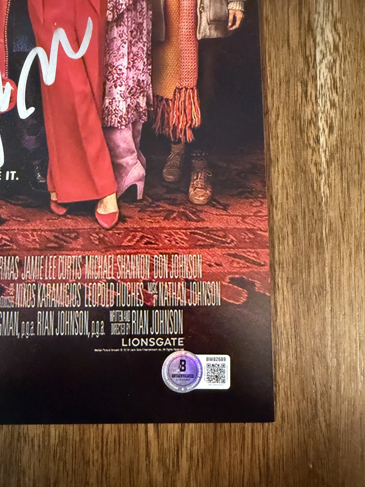 Rian Johnson ‘Knives Out’ Movie Director Signed 12x18 Photo Beckett Certified, изображение 2
