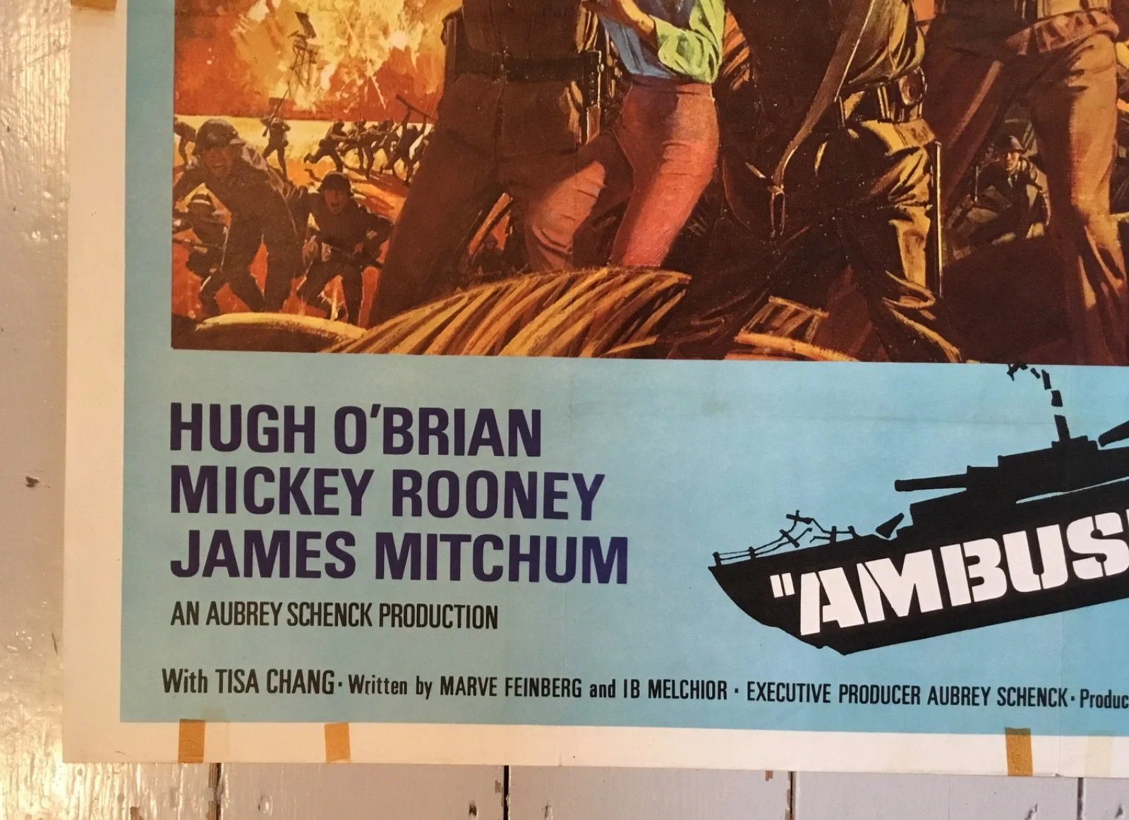 Ambush Bay 1966 Original UK Quad Poster Mickey Rooney, изображение 3