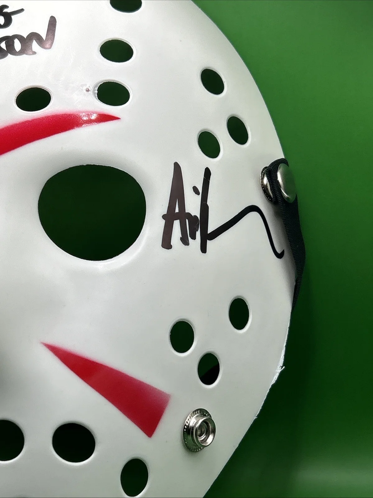 Ari Lehman — Signed Hockey Mask by Ari Lehman. Beckett Witnessed. OG Jason F13 With Strap U13, изображение 2