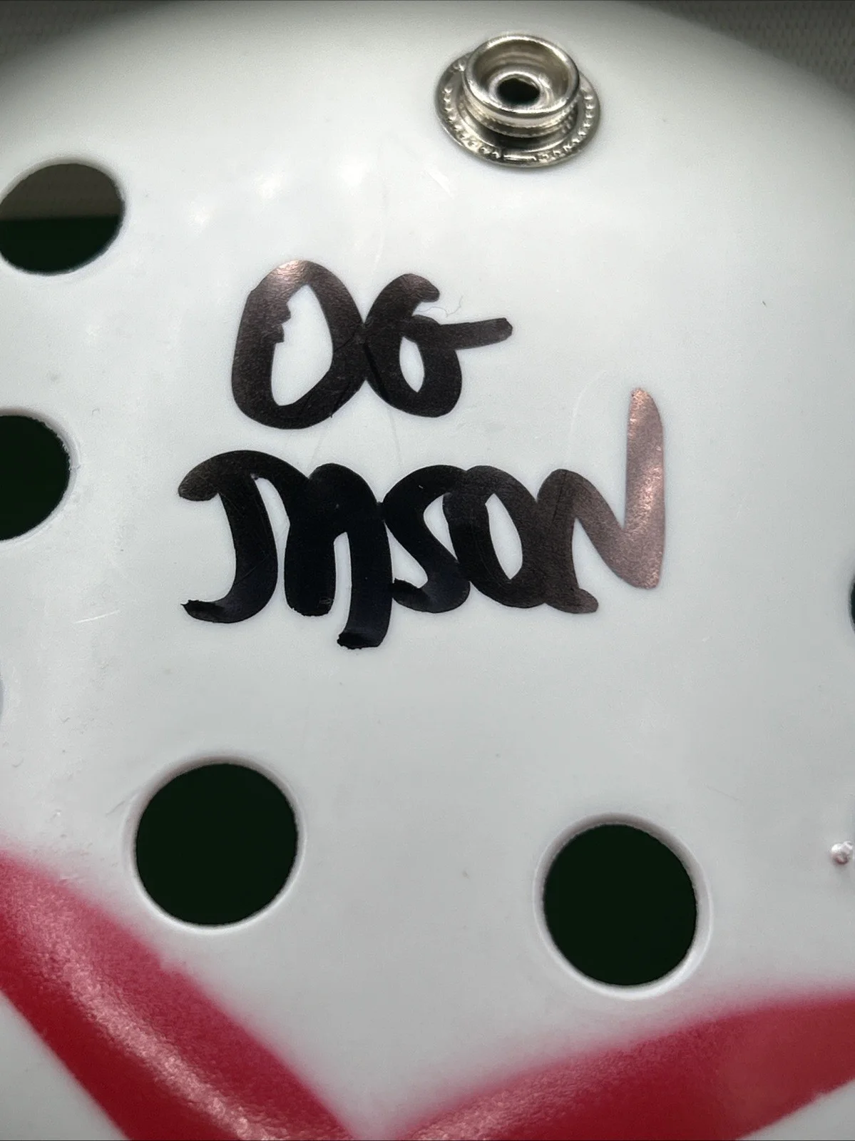Ari Lehman — Signed Hockey Mask by Ari Lehman. Beckett Witnessed. OG Jason F13 With Strap U13, изображение 3