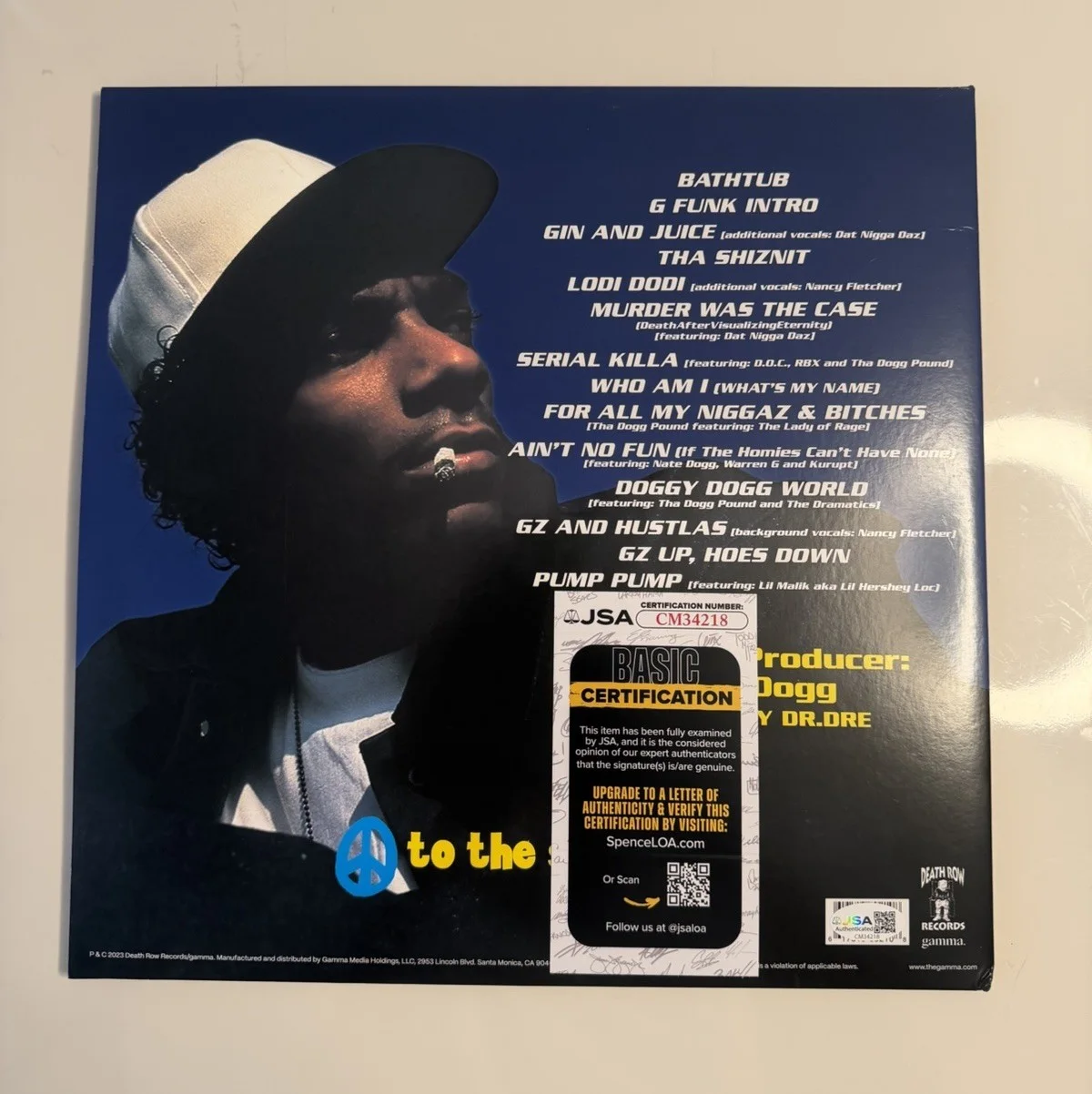 Snoop Dogg Rapper Autographed Doggystyle Vinyl Record Death Row JSA COA, image 2