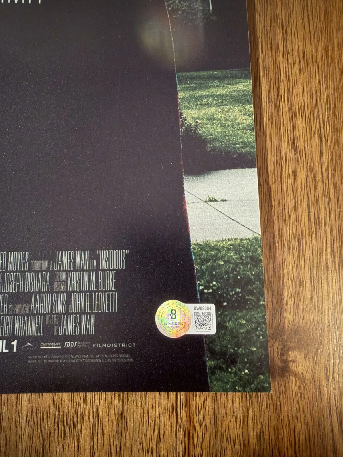 James Wan ‘Insidious’ Horror Director Signed 12x18 Photo Beckett Certified, изображение 2